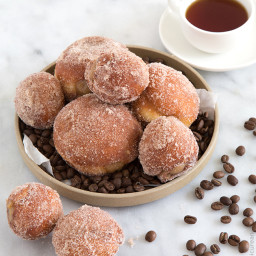 Coffee Custard Filled Doughnuts- The Little Epicurean