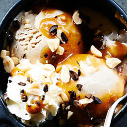 Coffee Sundaes with Salted Peanut Butter Caramel