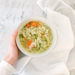 Cold Fighting Chicken Zoodle Soup