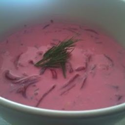 Cold refreshing Beetroot Soup