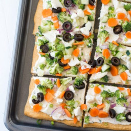 Cold Vegetable Pizza