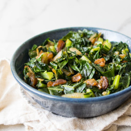 Collard Greens with Cumin and Apricots