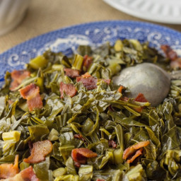 Collard Greens with Red Onions and Bacon