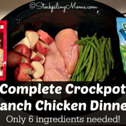 Complete Crockpot Ranch Chicken Dinner