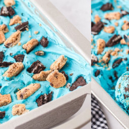 Cookie Monster Ice Cream (No-Churn Ice Cream Recipe!)