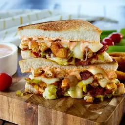 Cooper® Sharp Onion Ring and Bacon Grilled Cheese Sandwich