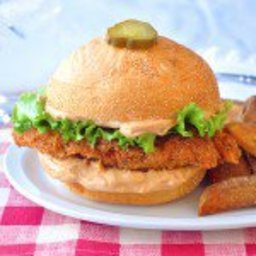 Copycat Big Mary Chicken Sandwich with Taters
