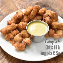 CopyCat Chick Fil A Nuggets and Sauce