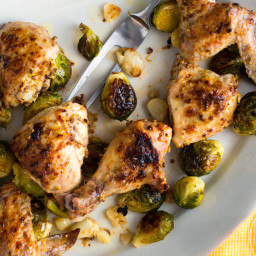 Coriander-Seed Chicken With Caramelized Brussels Sprouts