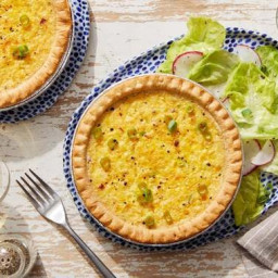 Corn & Goat Cheese Quiche with Butter Lettuce Salad & Ranch Dressin