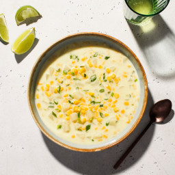 Corn and Coconut Soup with Ginger and Scallions