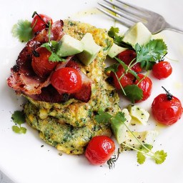Corn and coriander fritters