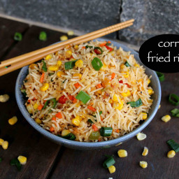 corn fried rice recipe | sweet corn fried rice | chinese corn fried rice