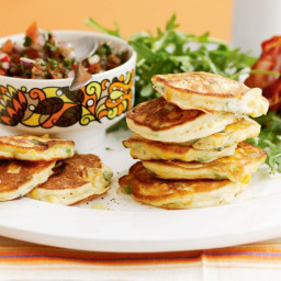 Corn fritters with salsa