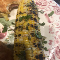 Corn on the cob with Pesto Butter 