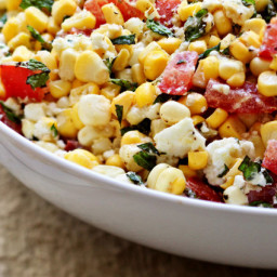 Corn Salad With Tomatoes, Feta and Mint