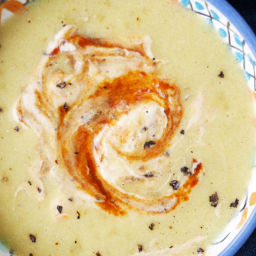 Corn Soup with Chipotle Sour Cream