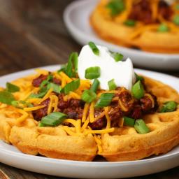 Cornbread Waffles With Chili Recipe by Tasty
