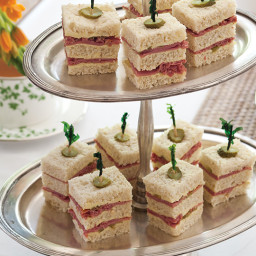 Corned Beef Tea Sandwiches with Mustard Butter