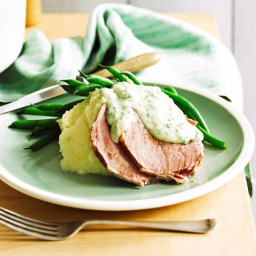 Corned beef with parsley sauce