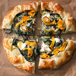 Corsican Greens Pie with Butternut Squash and Three Cheeses