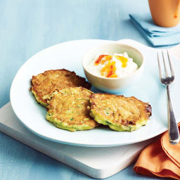 Cottage cheese and zucchini fritters
