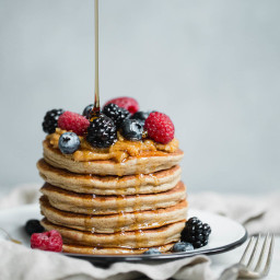 Cottage Cheese Banana Oatmeal Protein Pancakes