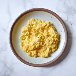 Cottage cheese scrambled eggs