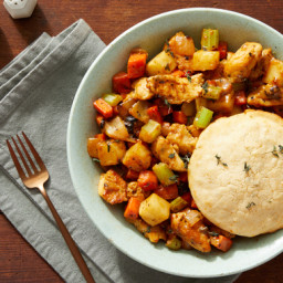 Country-Style Chicken & Biscuits with Carrots, Celery, & Turnip