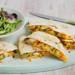 Courgette and white bean quesadillas
