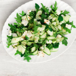 Courgette, feta and mint salad