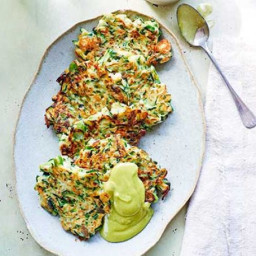 Courgette fritters with tarragon aïoli