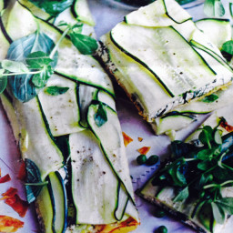 Courgette & goat's cheese tart 