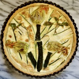 Courgette tart with shortcrust pastry (courgette quiche)