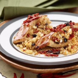 Couscous Stuffed Chicken Breast with Feta, Sun-Dried Tomatoes and Kalamata 