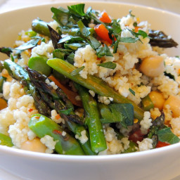 Couscous with Grilled Vegetables, Chickpeas and Feta