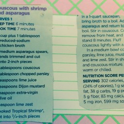 Couscous with Shrimp and Asparagus