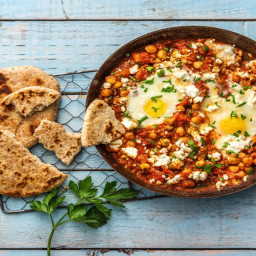 Cozy Chickpea and Egg Breakfast Skillet 