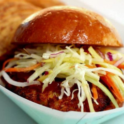 Crab Burgers with Tiger Slaw