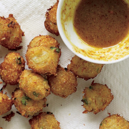 Crab Hush Puppies With Curried Honey-Mustard Sauce