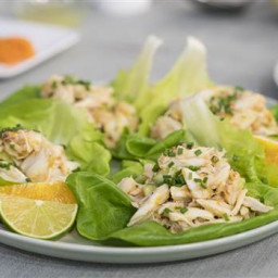 Crab Salad with Citrus Dressing and Baby Bibb Lettuce Wraps