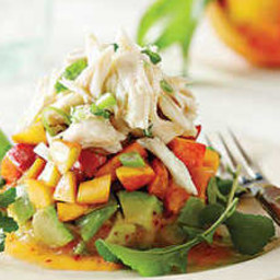 Crab Salad with Peaches and Avocados