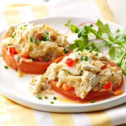 Crab-Topped Tomato Slices
