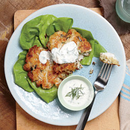 Crab Cakes with Buttermilk Ranch Dressing