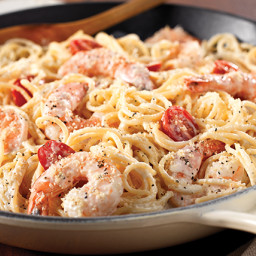 Cracked Black Pepper-Shrimp Alfredo