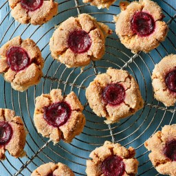 Cranberry-Almond Thumbprint Cookies