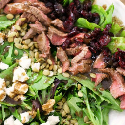 Cranberry and Goat Cheese Steak Salad