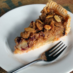 Cranberry Apple Pie with Almond Topping
