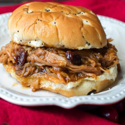 Cranberry BBQ Pulled Pork In A Slow Cooker