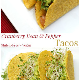 Cranberry Bean and Pepper Tacos